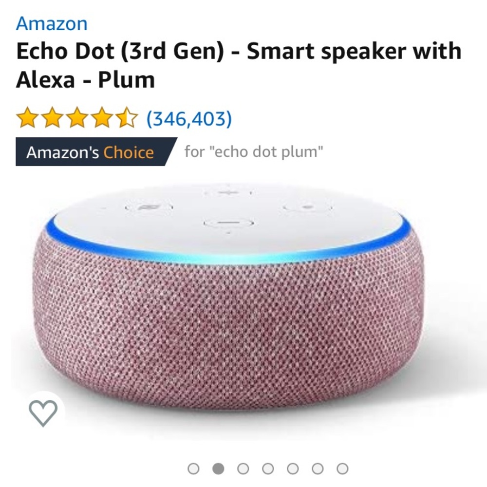 Amazon Echo Dot (3rd Gen) - Plum